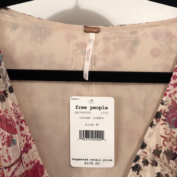 NWT Free People Floral Blouse - Picture 2 of 7